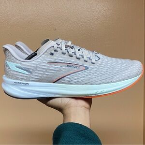 Brooks Hyperion Men’s Running Sneakers “Grey Skylight Red Orange” Size 13 Medium